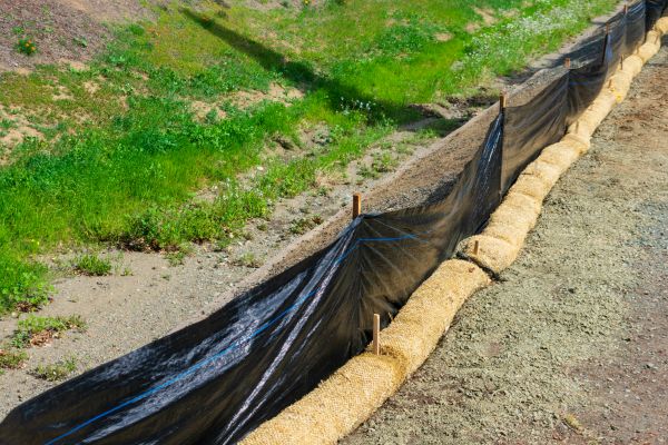 Straw Wattle Installation in Pasco